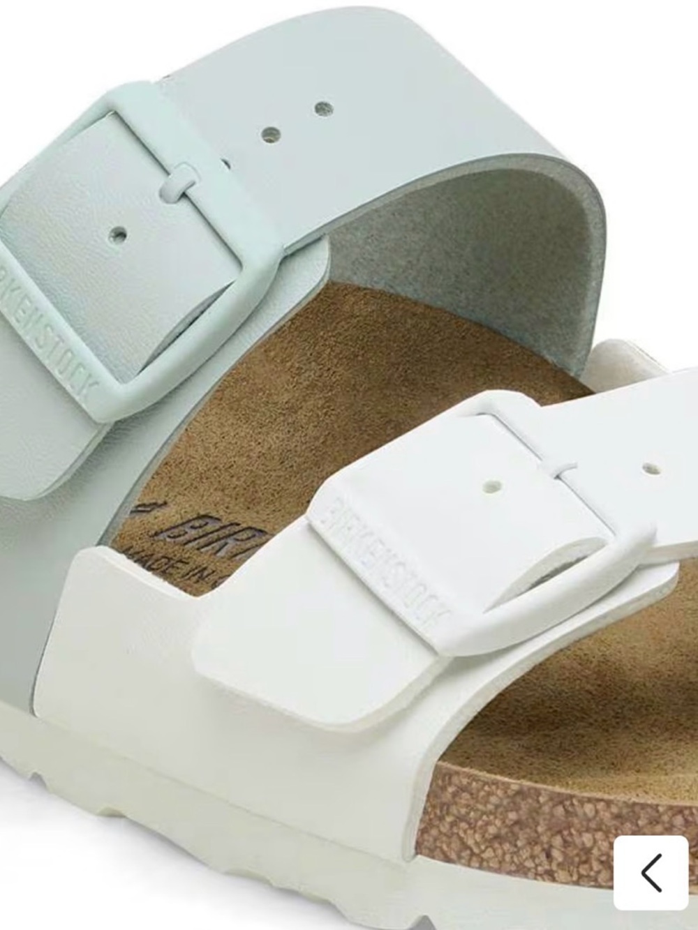 Birkenstock Arizona Split - White/Surf Green - Picture 6 of 11